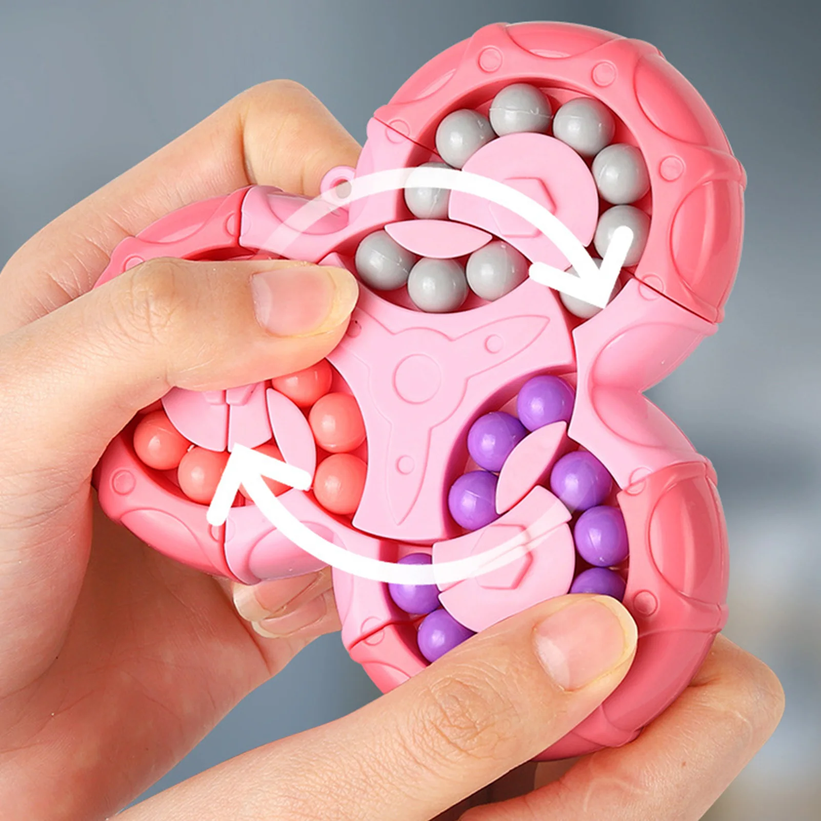 

Six-sided Rotating Magic Bean Finger Cube Children's Fingertip Gyro Magic Disk Educational Sensory Toy Anti-Stress Spinner Games