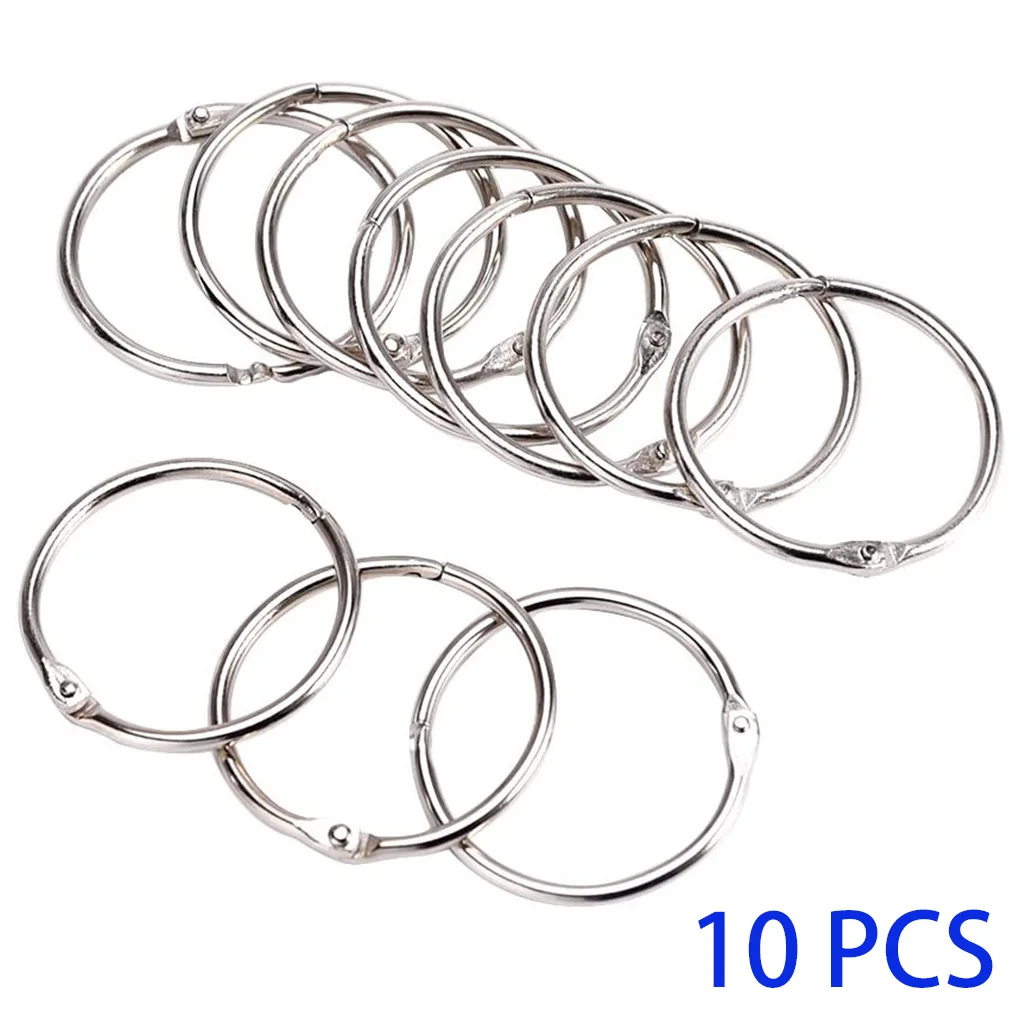 

10pcs Scrapbook Binder Ring Leaf Book Photo Album Staple Binder Open Metal Ring DIY Accessories