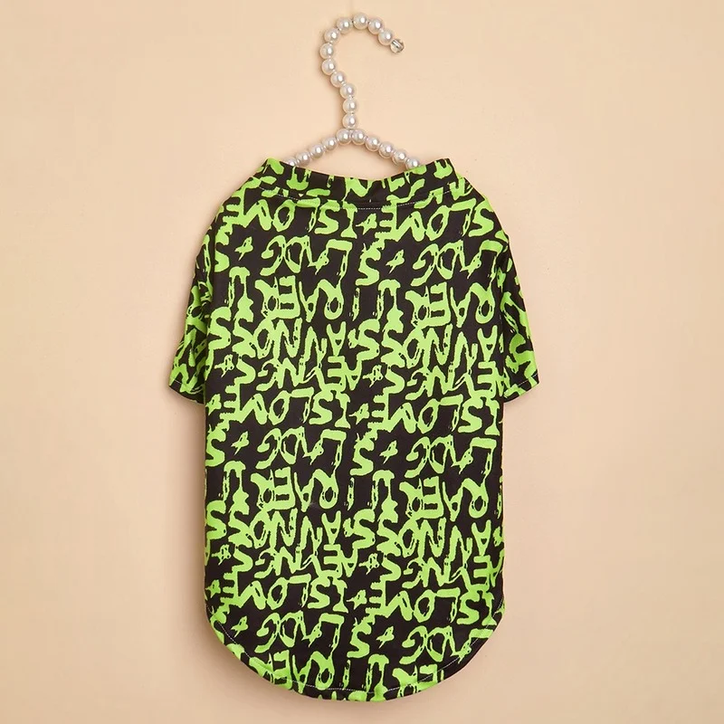 

Модная футболка, одежда для котят и собак, зеленая мягкая майка, одежда для маленьких собак, летняя тонкая удобная одежда для кошек, оптовая ...
