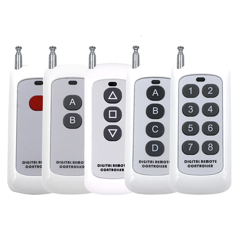 

433Mhz Long Distance High Power Remote Control Fixed Code Learning Type 1527 Remote Control Switch Smart Home Garage Door Opener