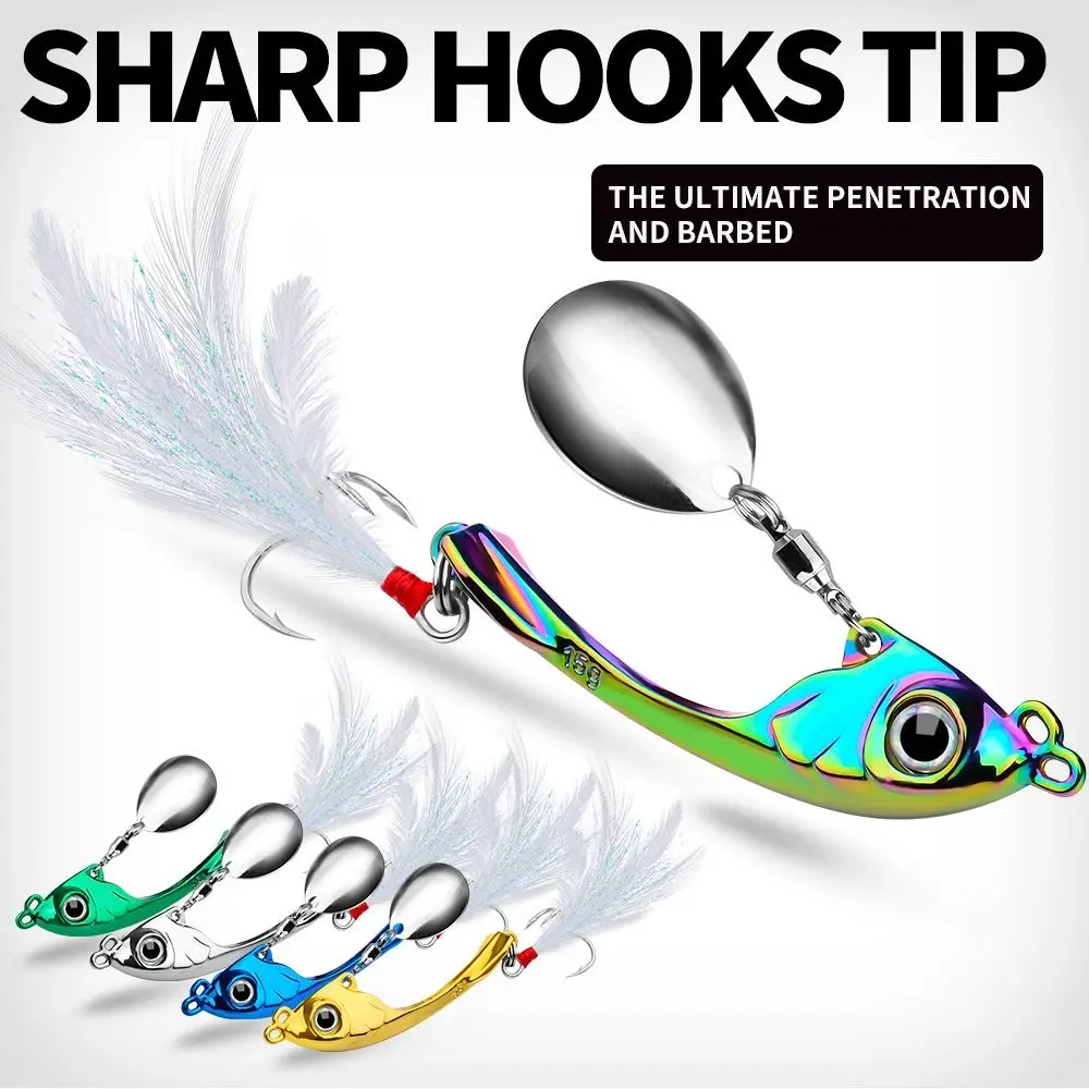 

2Pcs New Fishing Tackle Spinner Bait Stickbait Swimbait Bionic Bait Treble Hooks Fishing Lure