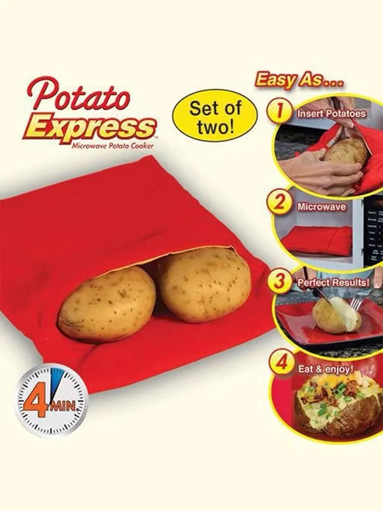 Многоразовый мешок для микроволновки выпечки картофеля моющийся приготовления