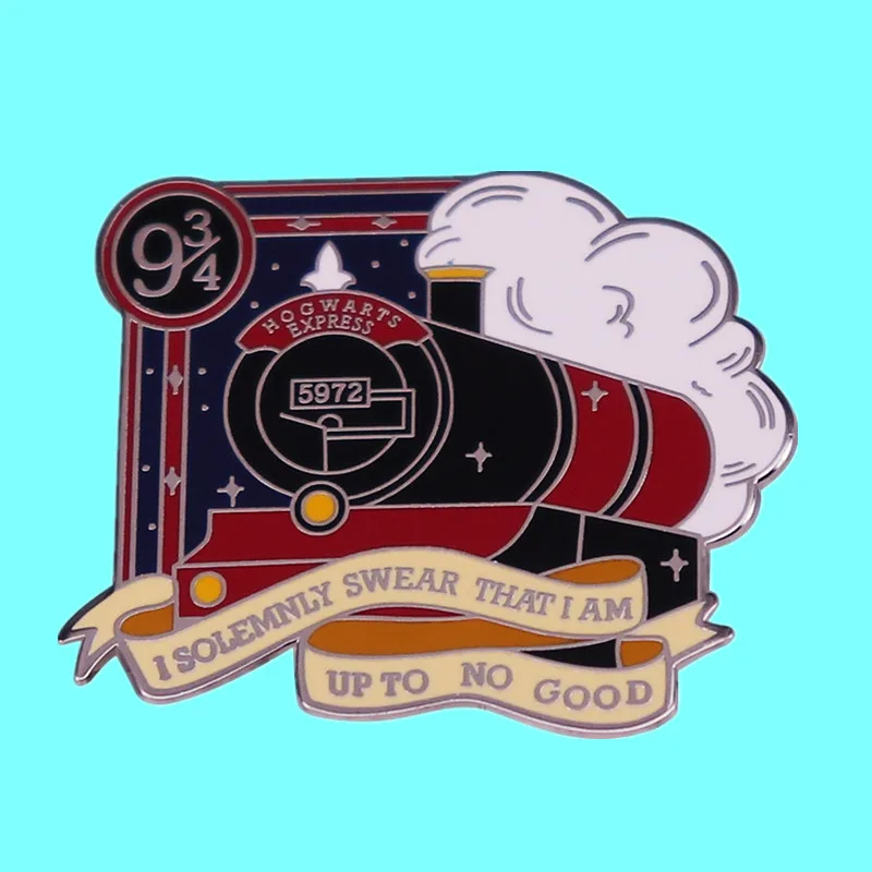 

Magic World Train Brooch Cartoon Anime Metal Enamel Badge I SOLEMNLY SWEAR THAT I AM UP TO NO GOOD Pin Jewelry Accessories Gifts