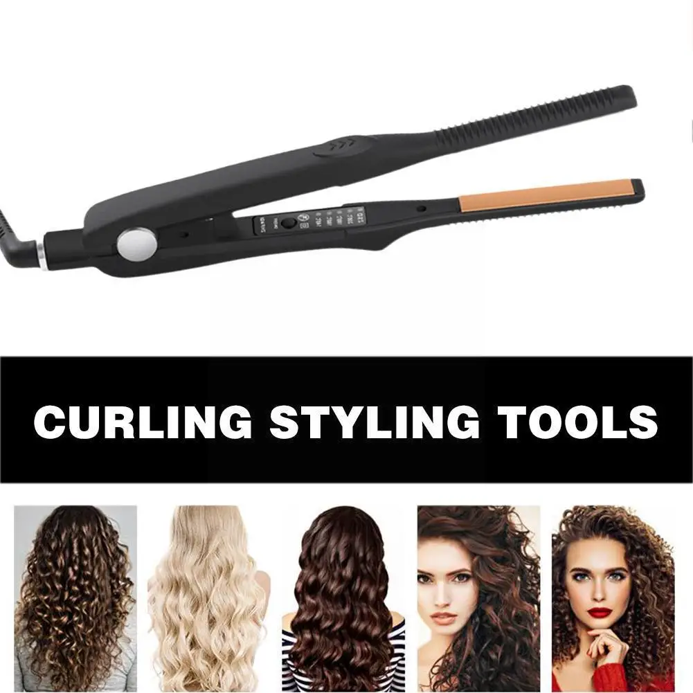 Flat Iron Hair Straightener For Black Women Mini Straightening Iron For Hair Wig Hair Styling Tools Z1f4
