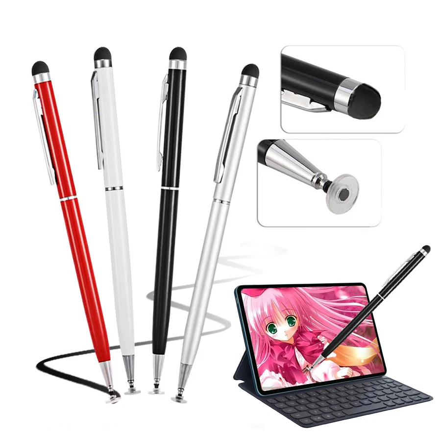 

100pcs/Lot Mini 14cm Mobile Phone Stylus Fine Point Round Thin Tip Capacitive Touch Screen Universal For iPad iPhone Custom Logo