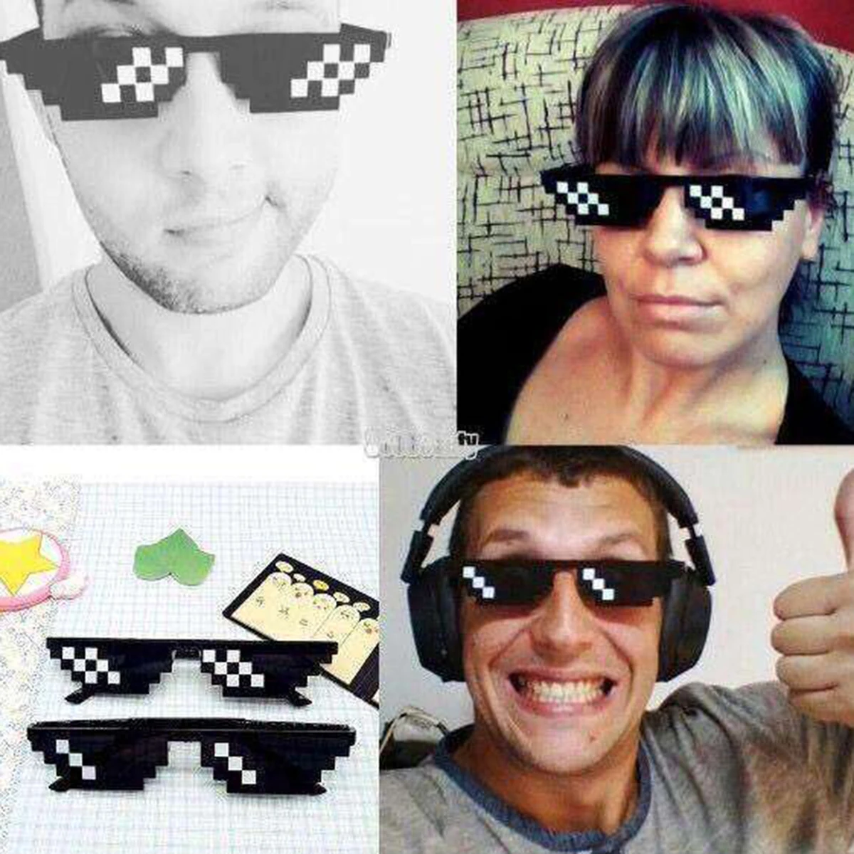 Модные Солнцезащитные Очки С Мозаикой И 3d-анимацией Унисекс Зеркальной Оправой