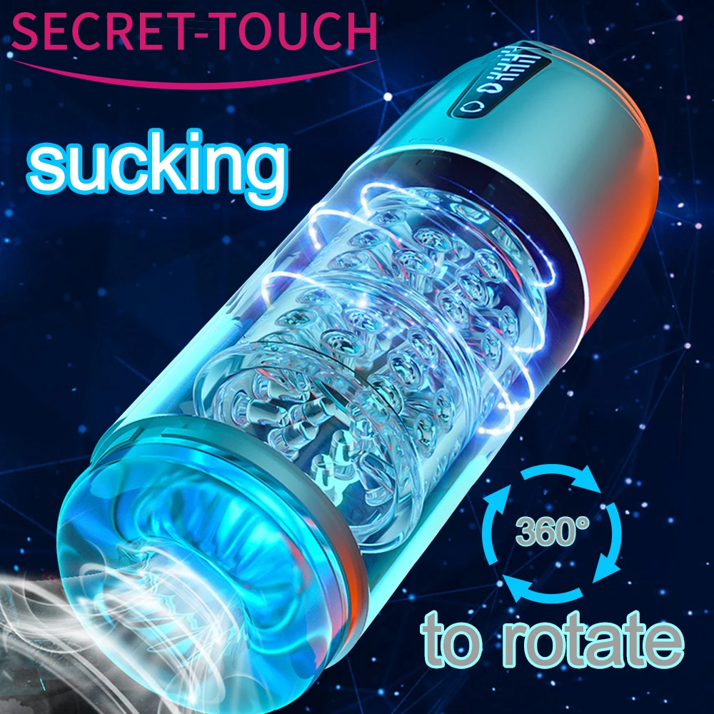 Rotating Sucking Male Masturbator Cup Automatic Water SPA Real Pussy Masturbation Penis Pump Sex Toys For Men Blowjob Machine