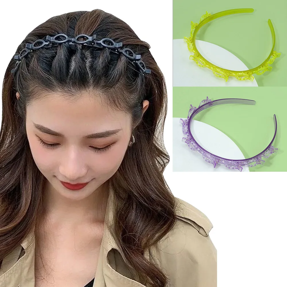 

Double Bangs Hairstyle Hair Clips Hairpin Head Hoop Twist Plait Clip Front Hairclips Hair Hoop Women Headband Beauty Tool 2022