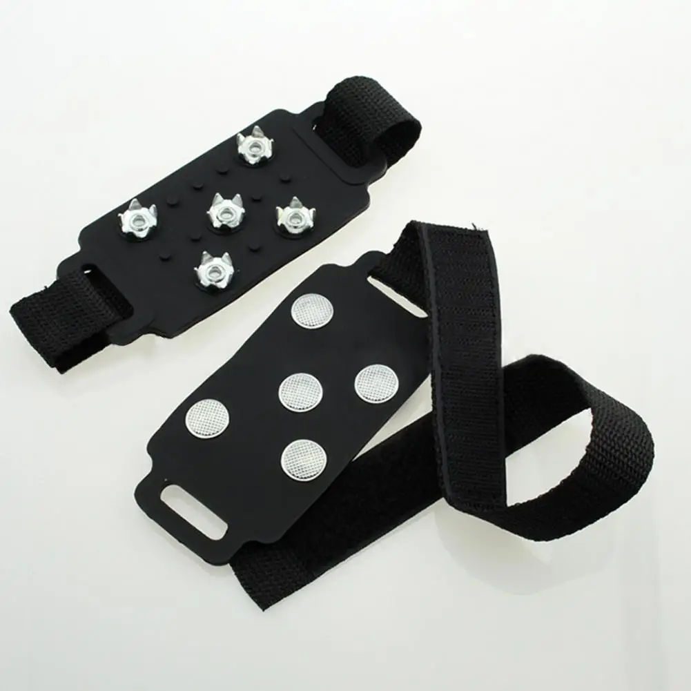 

Shoes Snow Grips Crampons Traction Cleats Thickened Non-slip Wear-resistant 5 Teeth High Stability Crampons Traction Cleats