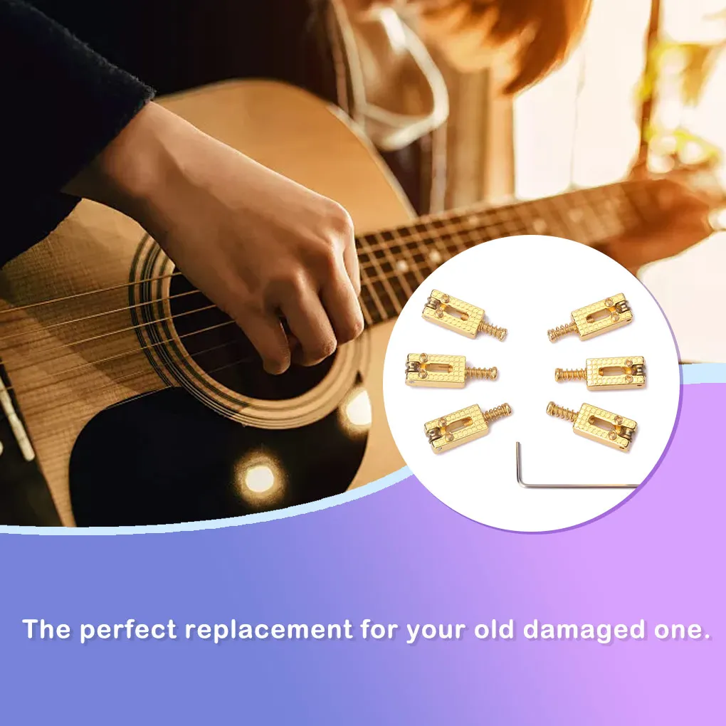 

6Pcs Guitar Bridge Saddles Accessories Music Lover