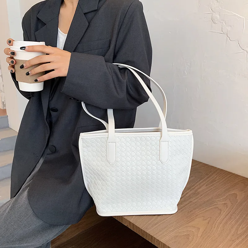 

New Large Capacity Ladies Hand Bags Luxury Designer Weave Women Handbags High Quality Leather Shoulder Bags 2020 Bolsas Feminina