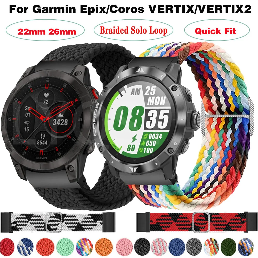 

Ремешок нейлоновый для наручных часов Garmin Epix Fenix 7 7X/Instinct 2/Coros VERTIX/VERTIX 2
