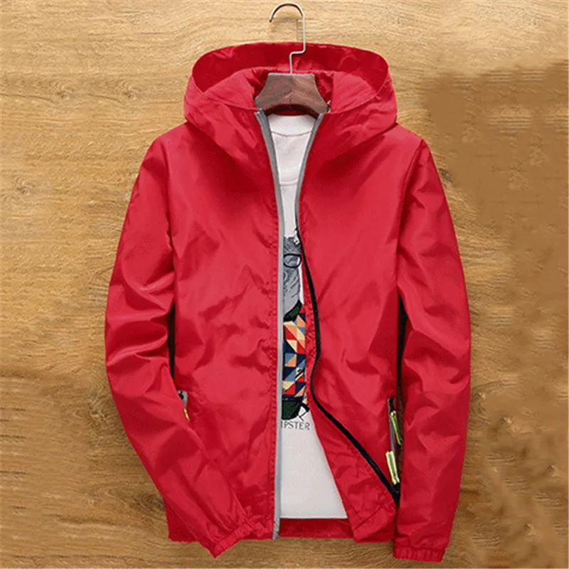 

Jacket Women Plus Size 7XL Loose Hooded Reflective Coat 2021 Spring Summer Thin Korean Man Lady Couple Clothing Red Jacket LR778