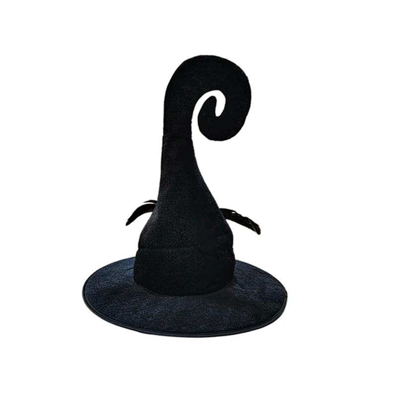 

Шляпы на Хэллоуин для маленьких девочек и мальчиков, черные всесезонные шляпы с широкими полями и острыми полями ведьмы и волшебника, маскарадный костюм, аксессуары для косплея