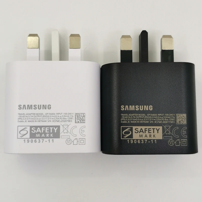 Samsung 25W UK Plug Супер быстрая зарядка типа C Кабель для Galaxy S20 S21 S22 S23 S24 Note20 Ultra 10 Plus FE Z Flip