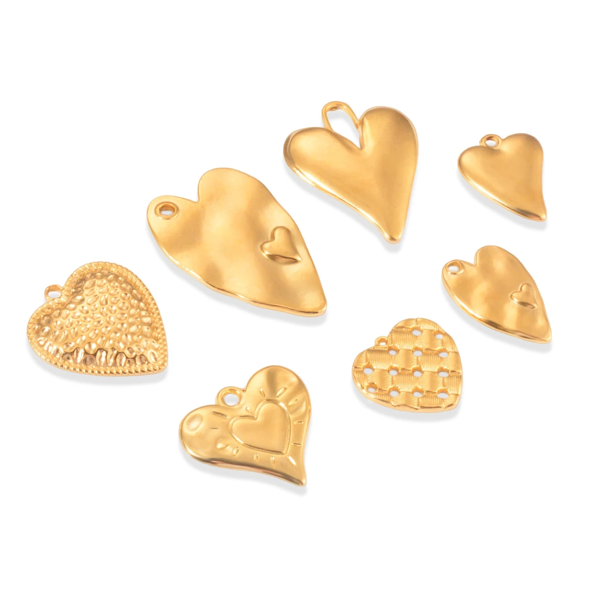 2pcs/lot Stainless Steel Heart Love Charms Pendant DIY Women Necklace Bracelet Pendant for Jewelry Making Supplies Handmade Gift