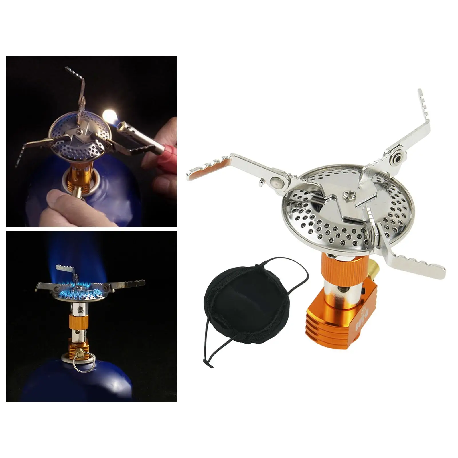 

Мини газовая плита для кемпинга канистра с бутаном Складная горелка для пешего туризма