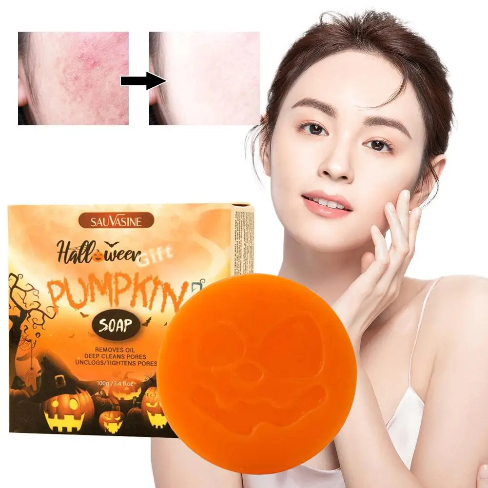 

Halloween Pumpkin Essence Hand Soap Halloween Gift Dark Spot Skin Remove Pimples Kojic Acid Citrulline Whitening Brightenin N8Q7