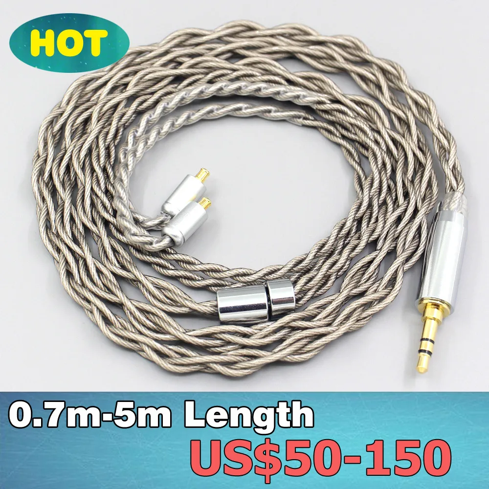 99% Pure Silver + Graphene Silver Plated Litz Shield Earphone Cable For ATH-CKR100 CKR90 CKS1100 CKR100IS CKS1100IS LN007918