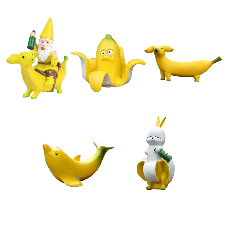 

Colorful Banana Animal Statue Eye catching Design, for Animal Enthusiasts, Adds a Touch of and Warmth to Any Setting