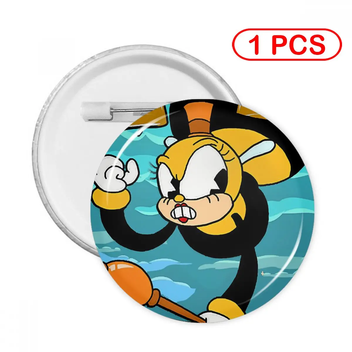 

Cuphead RUMOR HONEYBOTTOMS Pins Creative Brooch Jewelry Decor Metal Pin Badge Girl Child Broche Button Clothes Gift