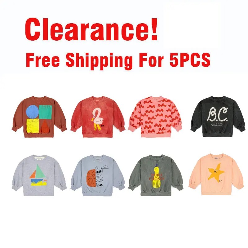 

Clearance 2023 BC Spring Summer Korean Boys Girls Sweatshirts Kids Clothes Cartoon Cotton Sweaters Baby Children's Clothings Top