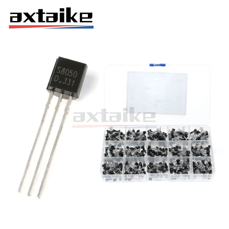 

600PCS 15Value 2N2222 2N3904 2N3906 2N5401 2N5551 A1015 C1815 C945 S8050 S8550 S9012 S9013 S9014 S9015 S9018 TO92 Transistor Kit