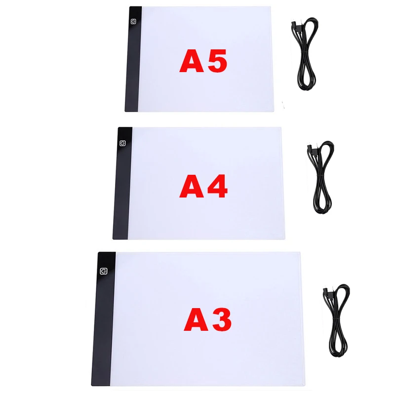 A3 A4 A5 Drawing Tablet Diamond Painting board USB Art Copy Pad Writing  Sketching Wacom Tracing led light pad