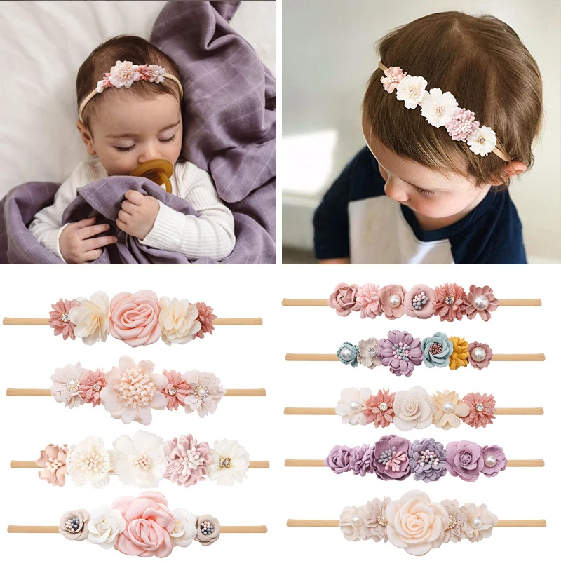 

Baby Girl Headband Cute Baby Elastic Hair Band Newborn Head Flower Toddler Headband Headwear Kids Accessories