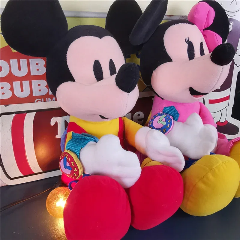 38 см винтажные часы Disney Микки и Минни кавайные классические Мультяшные Аниме