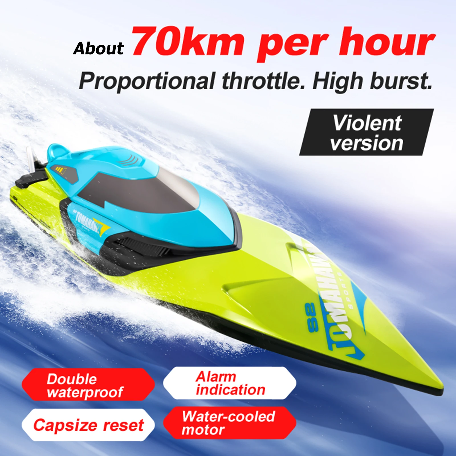 

Remote Control Boats for Kids Adults 2.4Ghz Radio Controlled Boat 70km/h High Speed Race Boat Toys Gifts for Boys Girls