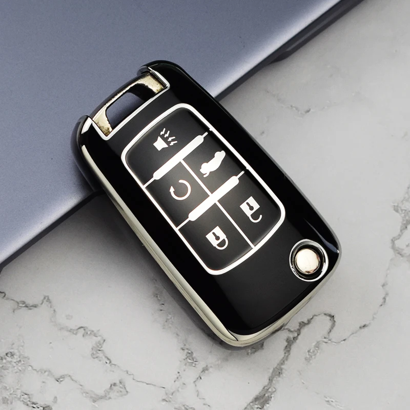 

3/4/5-кнопочный автоматический брелок для Chevrolet Equinox Volt Cruze Camaro Garna Yakista AVEO Impala GMC Terrain, чехол для автомобильного ключа из ТПУ