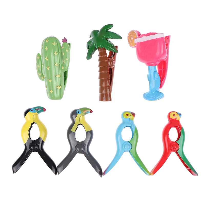 Plastic Beach Towels Clips For Sunbeds Sun Lounger Animal Decorative Clothes Pegs Pins Large Size Drying Racks Retaining Clip