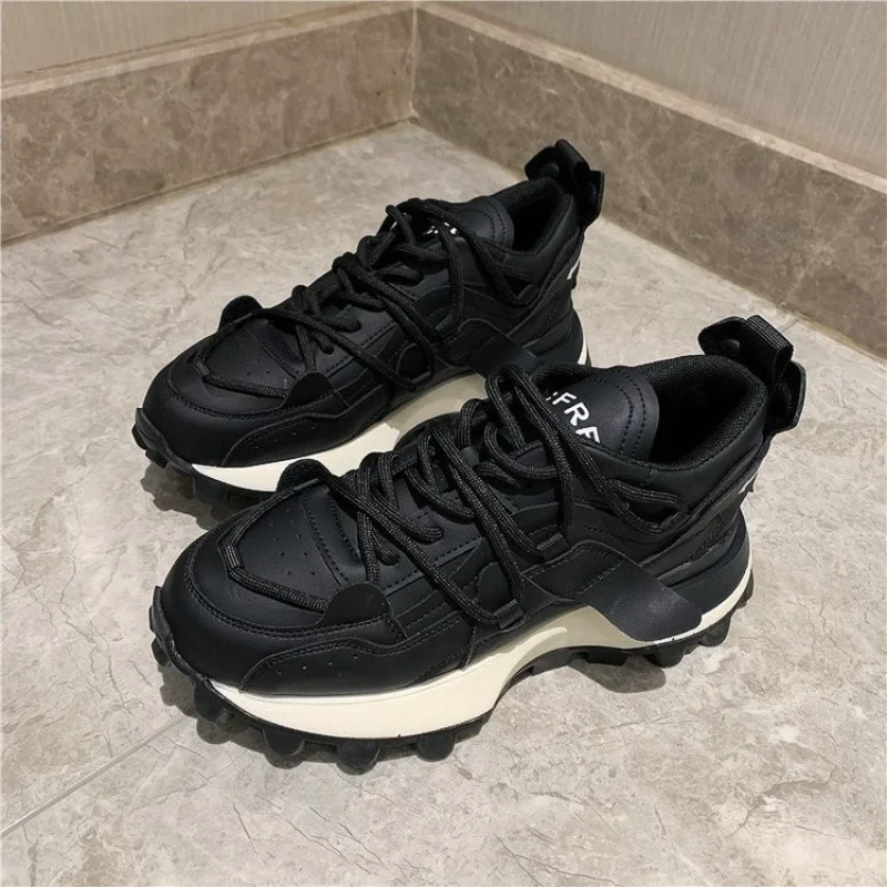 

Кроссовки женские на платформе, Вулканизированная подошва, толстая подошва, повседневная обувь для бега