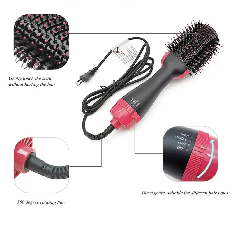 2 в 1 одношаговый фен для волос Горячая расческа электрическая щетка горячего