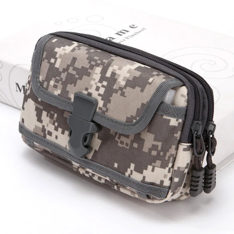 Military Camouflage Molle Pouch Tactical Belt Waist Pack Outdoor Wallet Purse Packet Utility EDC Bag for 6.5'' Phone Hunting Bag