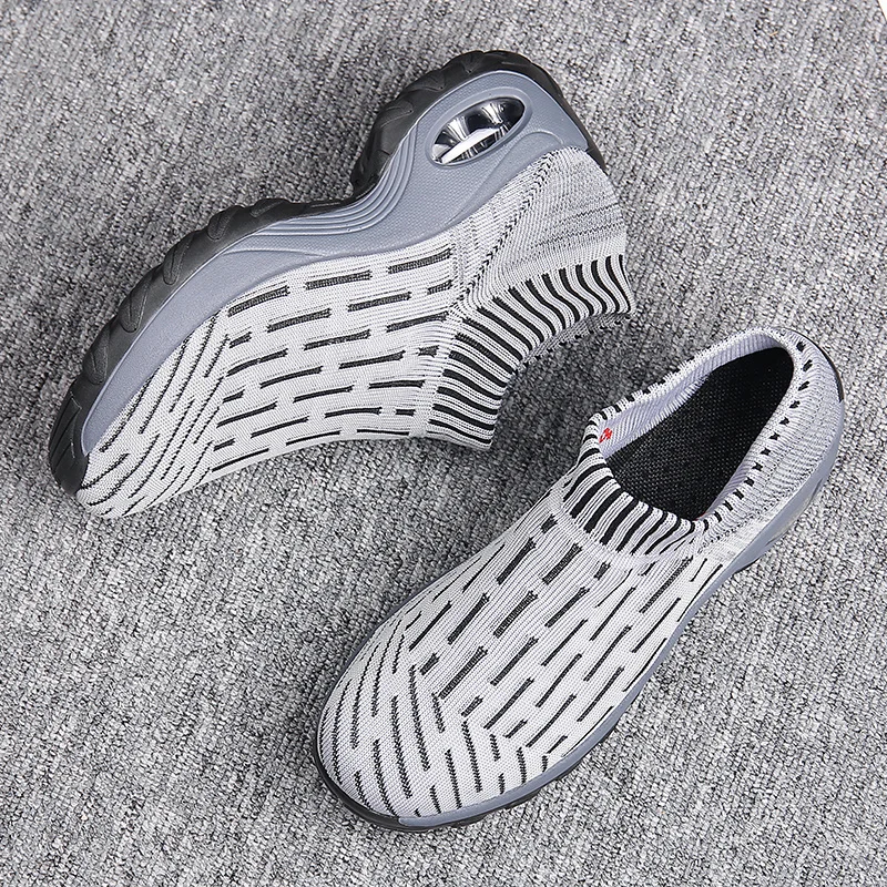 Women's Sports Shoes Walking Sneakers Air Cushion Heightening Casual Loafers Breathable Socks Sheos