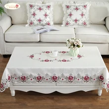 Serviette de Table brodée Rose, nouveau, carré, pour salle à manger, housse de nappe, 45x45cm, taie d'oreiller brodée  (4)