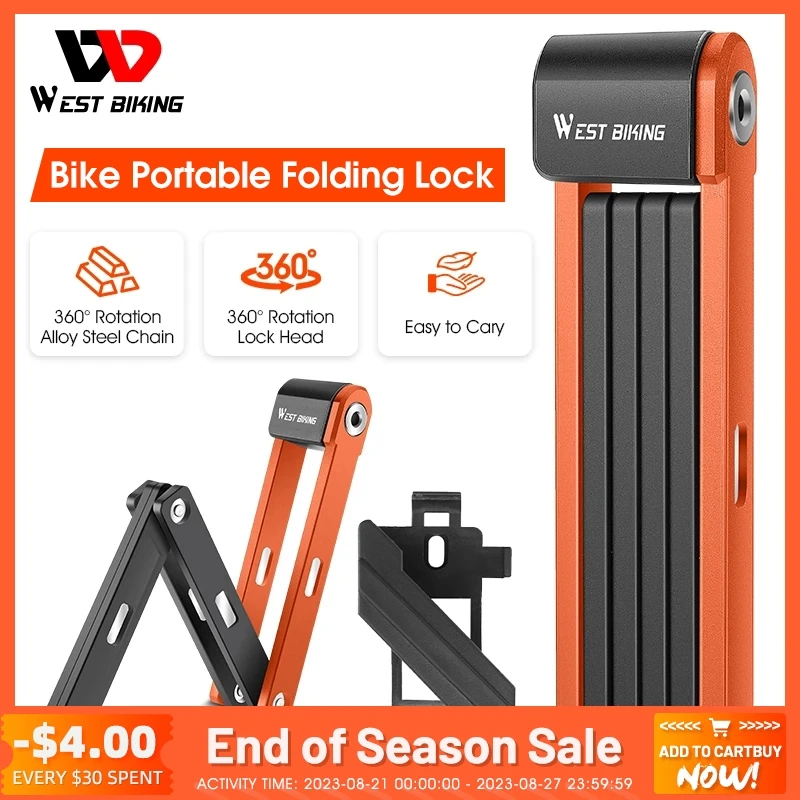 Heavy Duty Anti Theft Folding Lock Compact Steel Bicycle Loc
