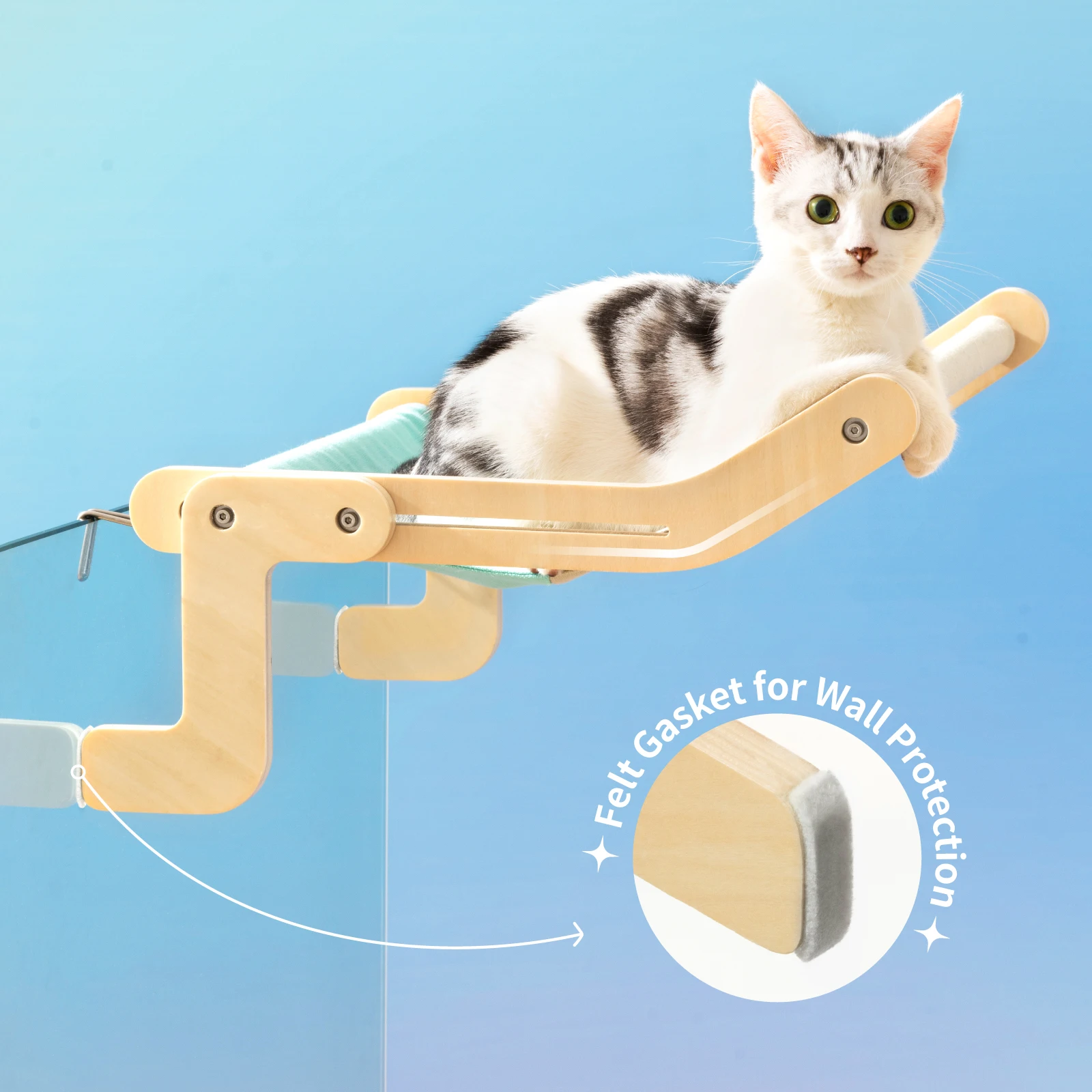 Mewoofun Cat Window Perch 4 цвета деревянная сборка подвесная кровать хлопчатобумажная