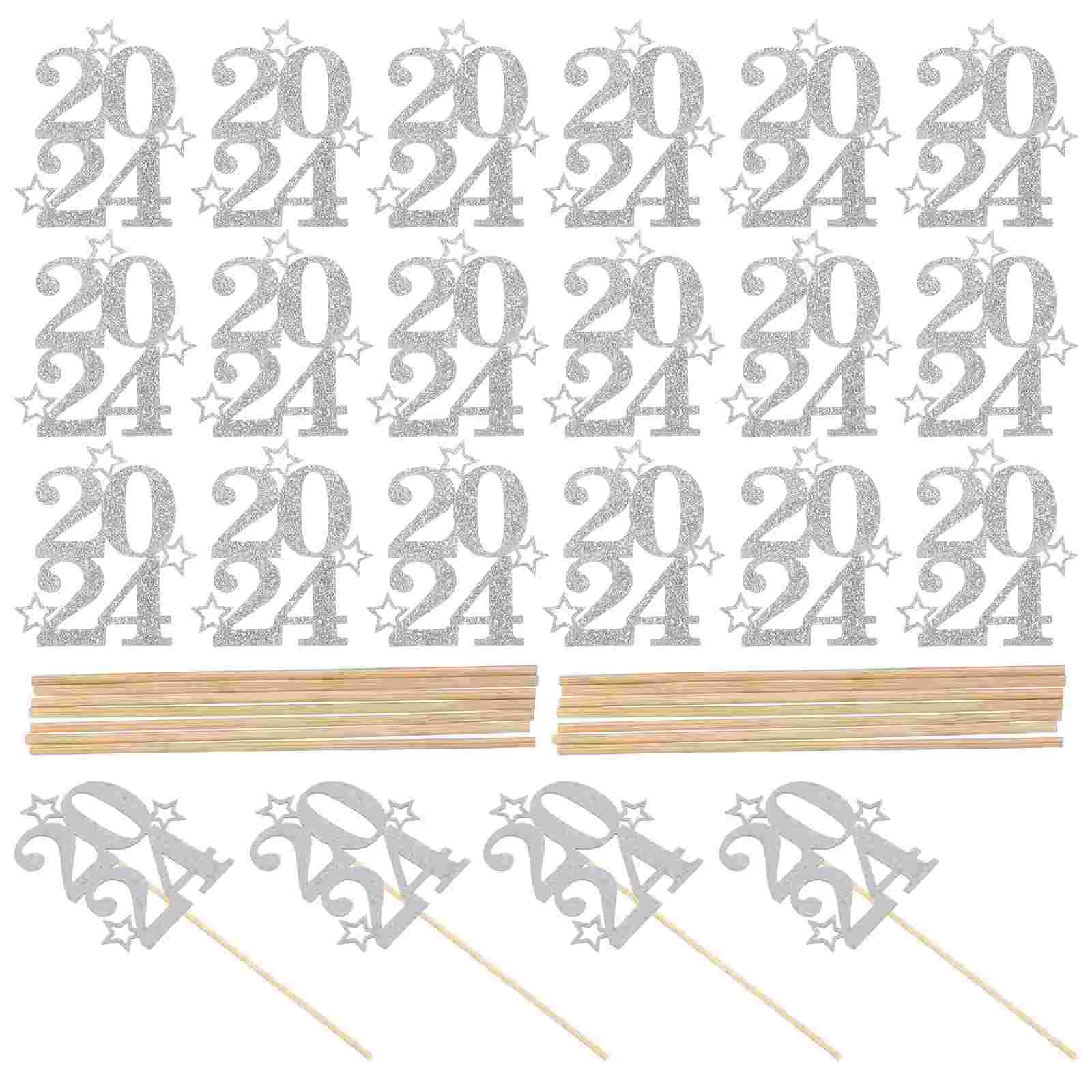 

New Years Eve Cupcake Topper Digital Insert Nativity Christmas Ornaments Party Picks