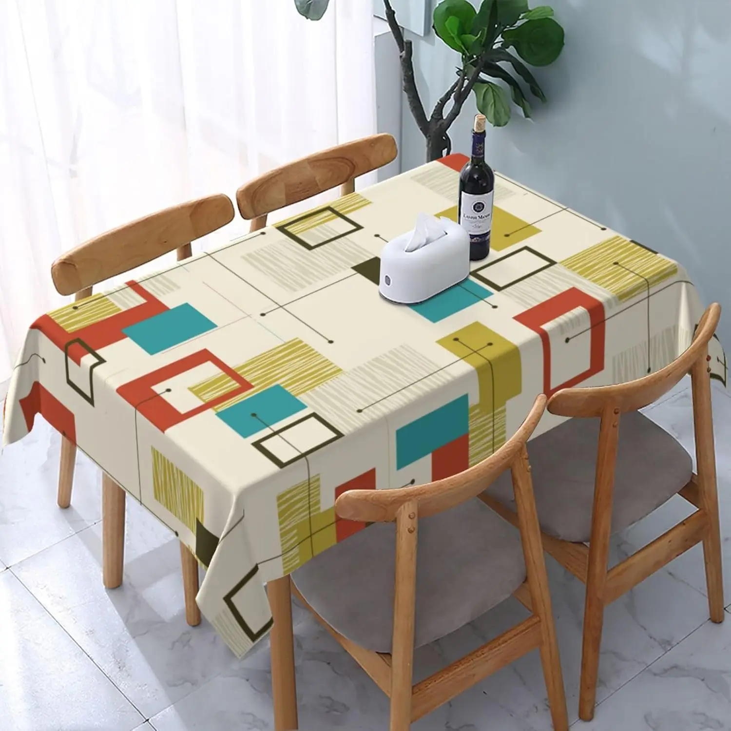 

Абстрактная геометрическая скатерть из полиэстера