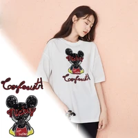 handmade diy clothing accessories embroidery sequins large cartoon disney mickey mouse badge clothes hole cloth stickers