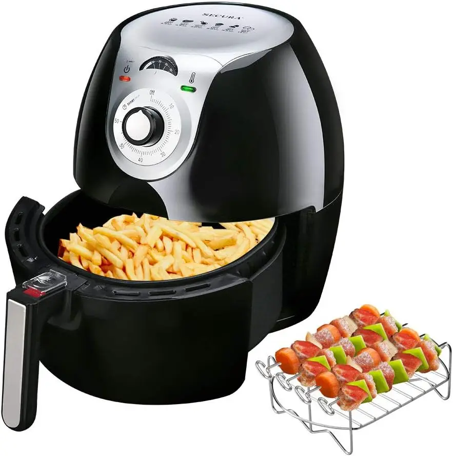 

Electric Hot Air Fryer 1700 Watt Extra Large Capacity 5.0 L / 5.3 QT Household Low Fat Healthy Hot Air Fryers with Basket and Ad