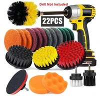 22pcs electric drill brush kit multi function car wash brush porcelain living room cleaning tool