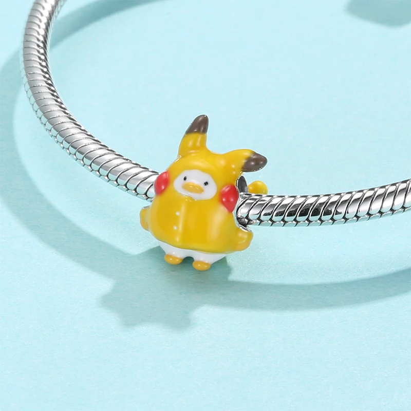 Лидер продаж серебряные подвески бургеры свинка курица животные радуга голубая