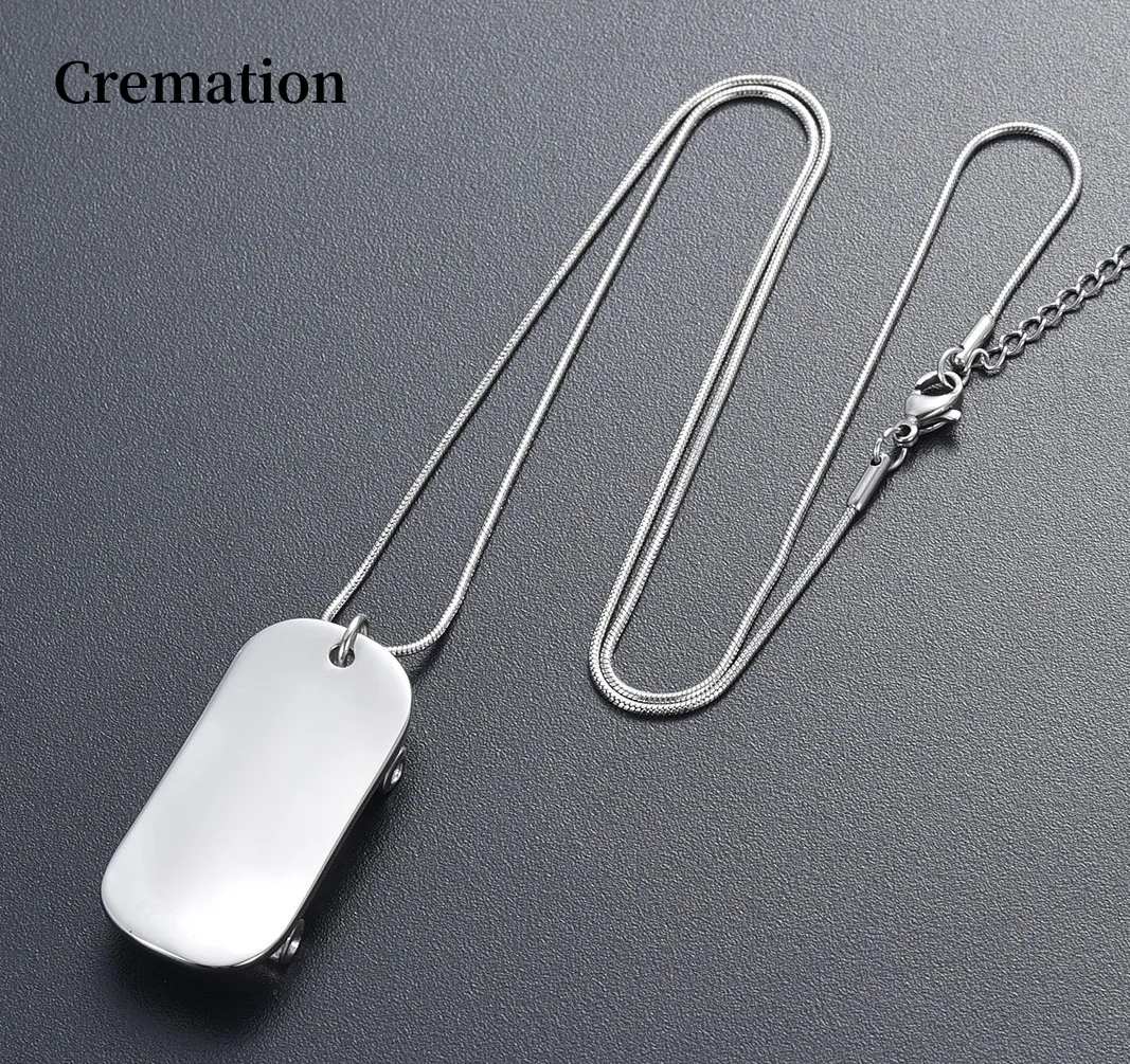 Cremation Jewelry for Ashes Skateboard Stainless Steel Urn Neckalce for Human Pet Free Engrave Fashion Memorial  Men's Pendant