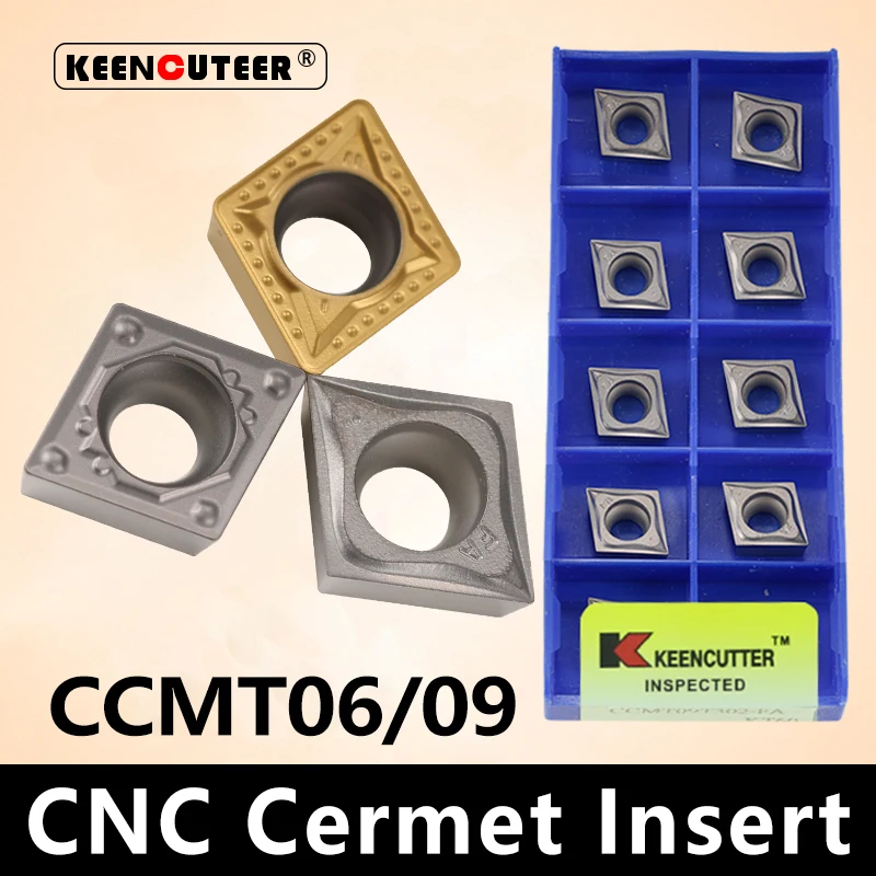 External Turning Tool Blade CCMT060204 CCMT09T302 CCMT09T304 CCMT09T308 Insert for Cermet SCLCR/L Lathe Parts CNC Cutter Cutting