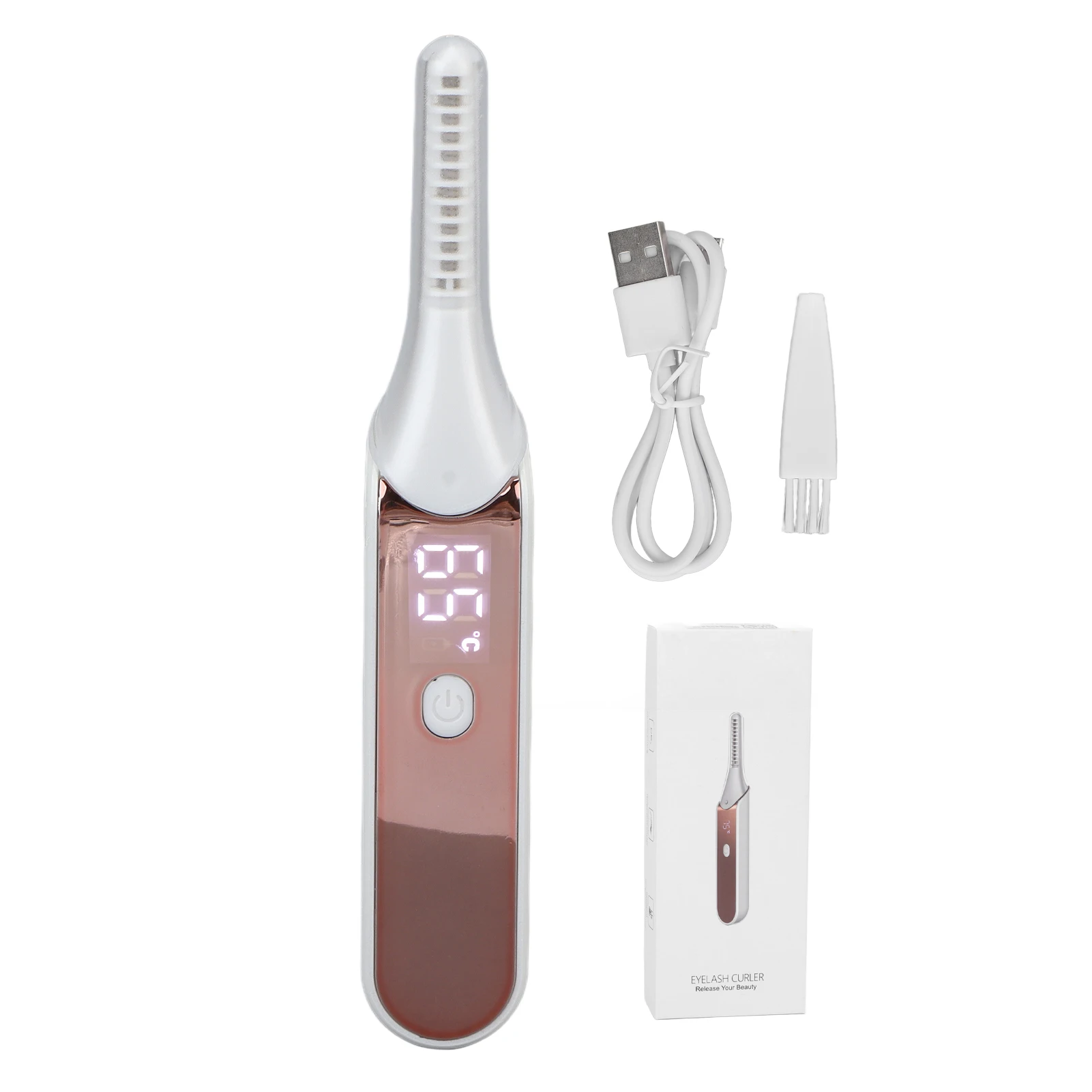 

Electric Heated Eyelash Curler USB Rechargeable Lash Curler Eye Beauty Makeup Tools for Women Girls