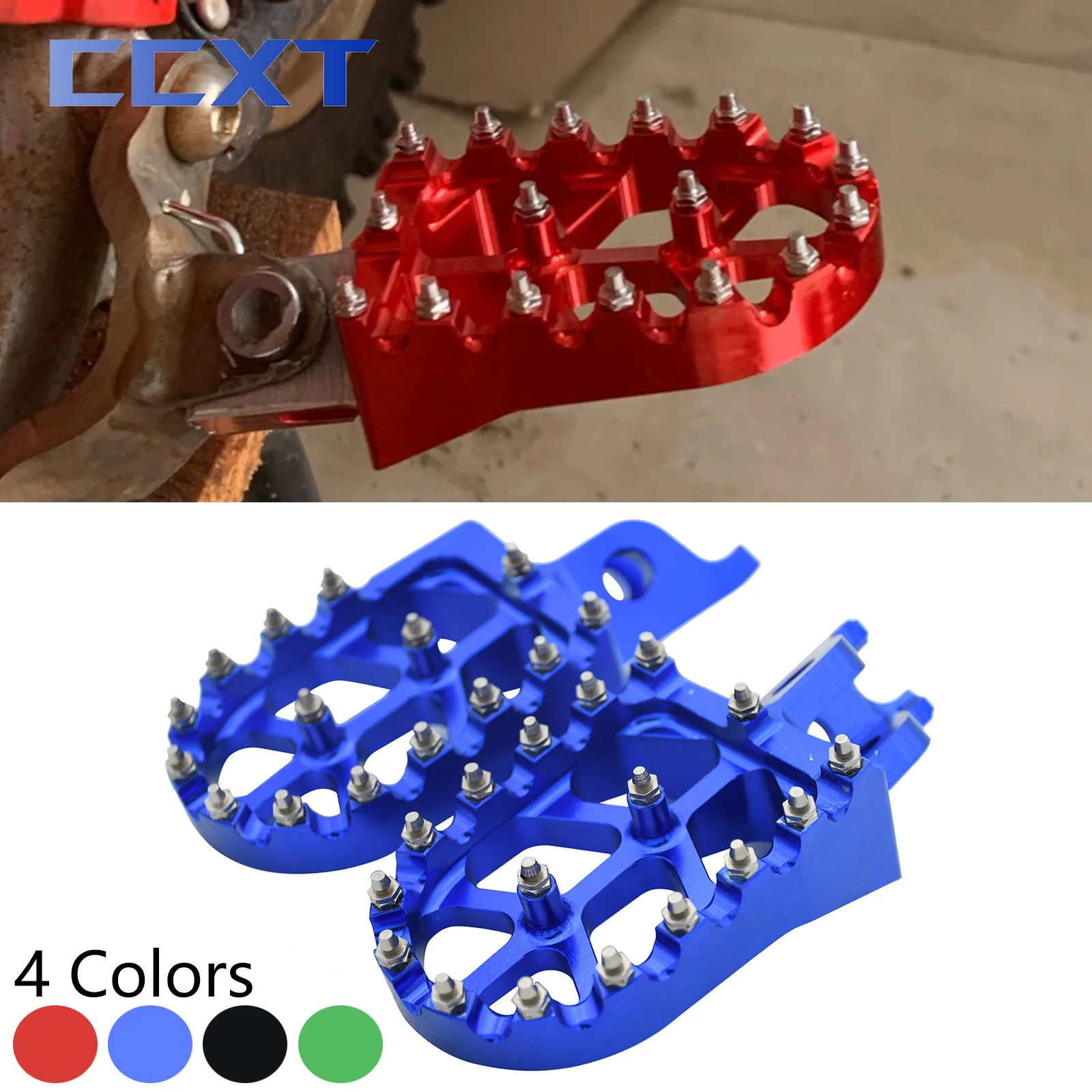 Алюминиевые Подножки ЧПУ, для Honda CR125, CR250, 2002-2007, CRF250R, CRF450R, CRF250X, CRF450X, 2004-2021 Алюминиевые Подножки ЧПУ, для Honda CR125, CR250, 2002-2007, CRF250R, CRF450R, CRF250X, CRF450X, 2004-2021